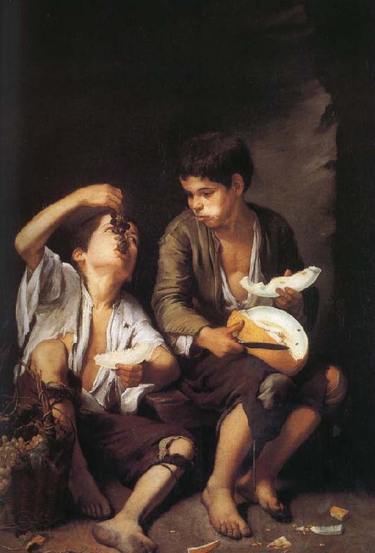 Bartolome Esteban Murillo Cantaloupe and grapes to eat the children